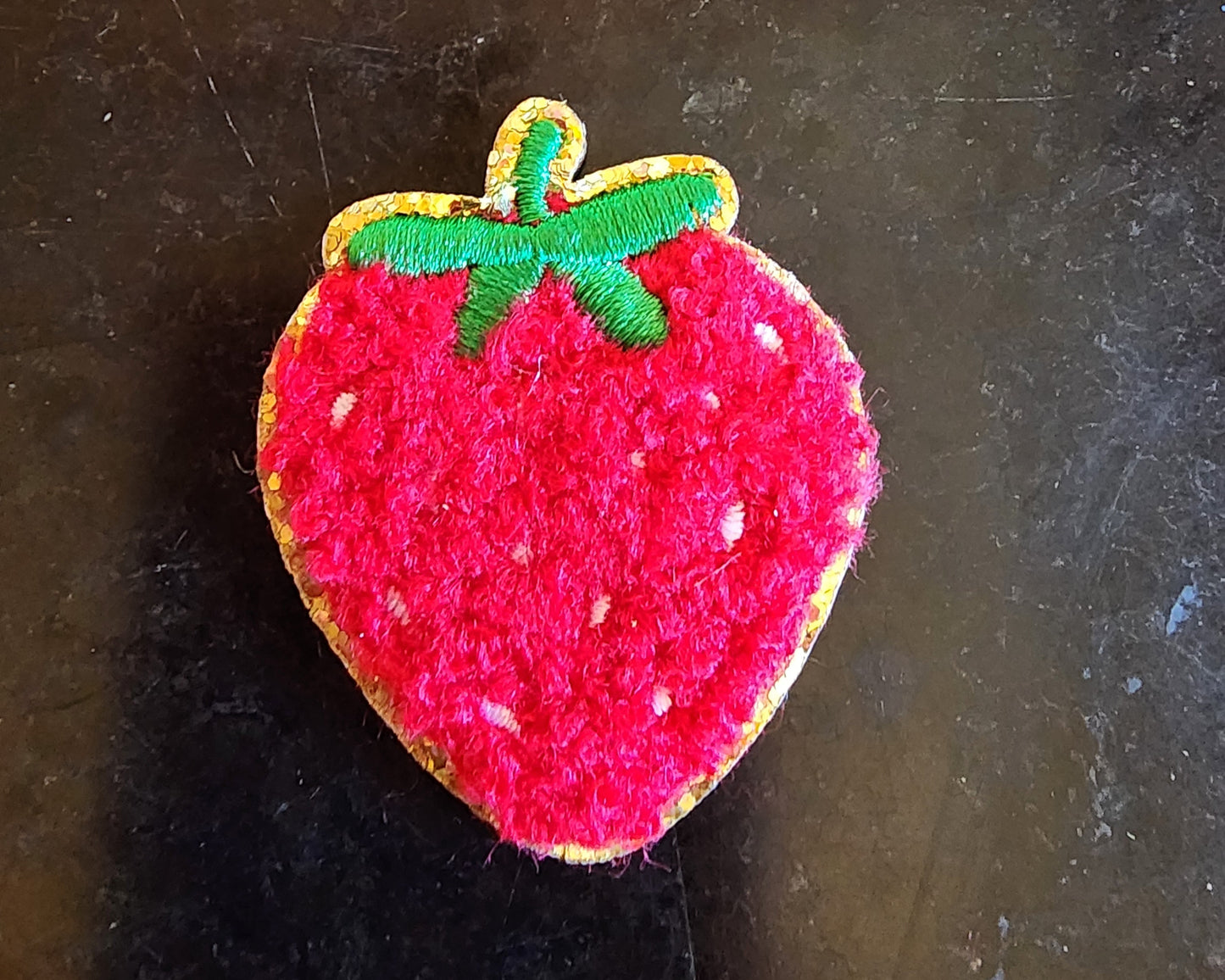 Strawberry Chenille Patch Medium
