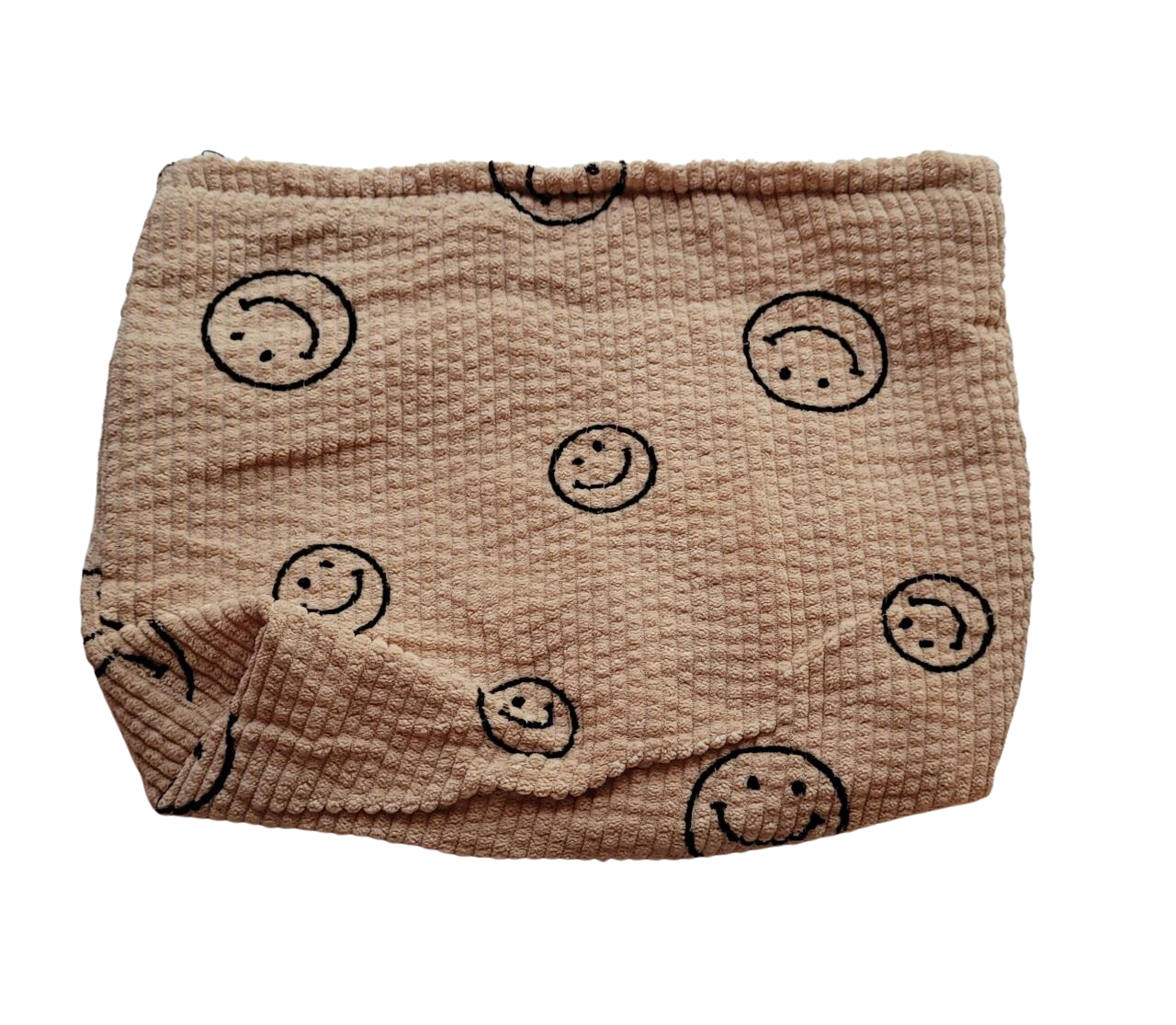 Print Corduroy Cosmetic Zip Bag