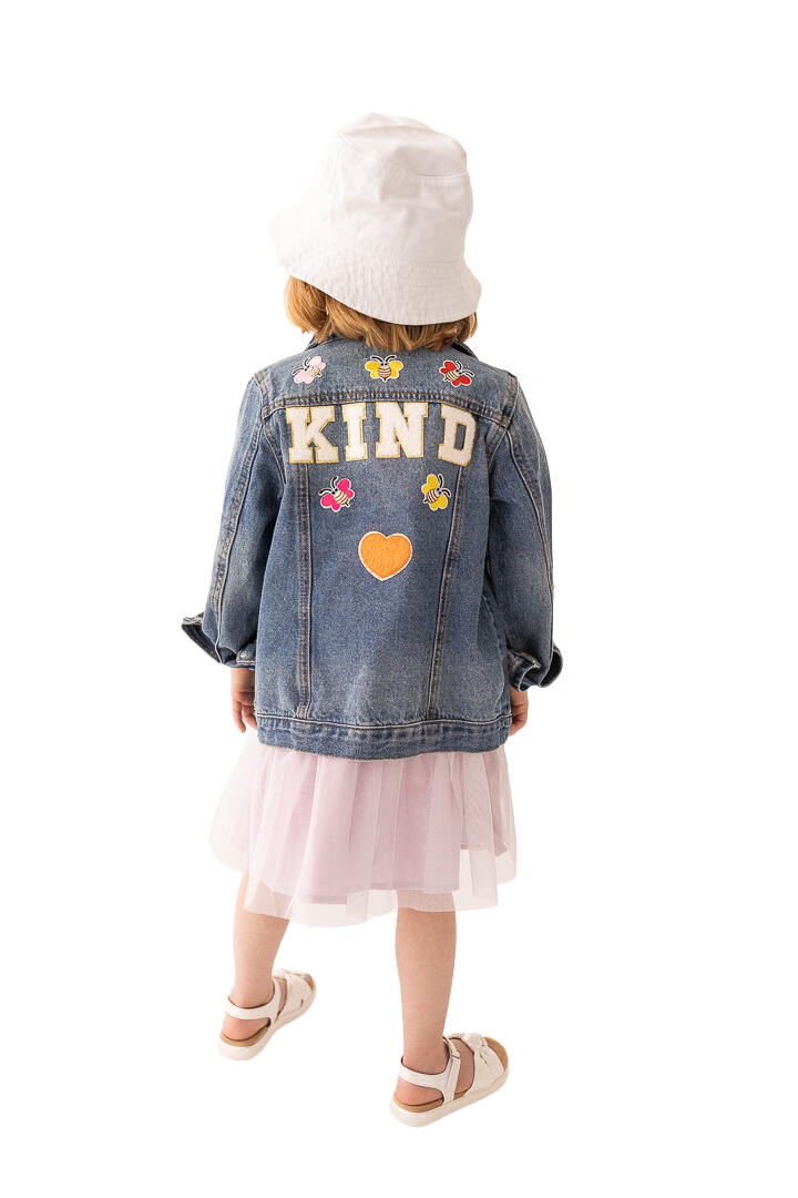 "BEE KIND" Denim Jacket