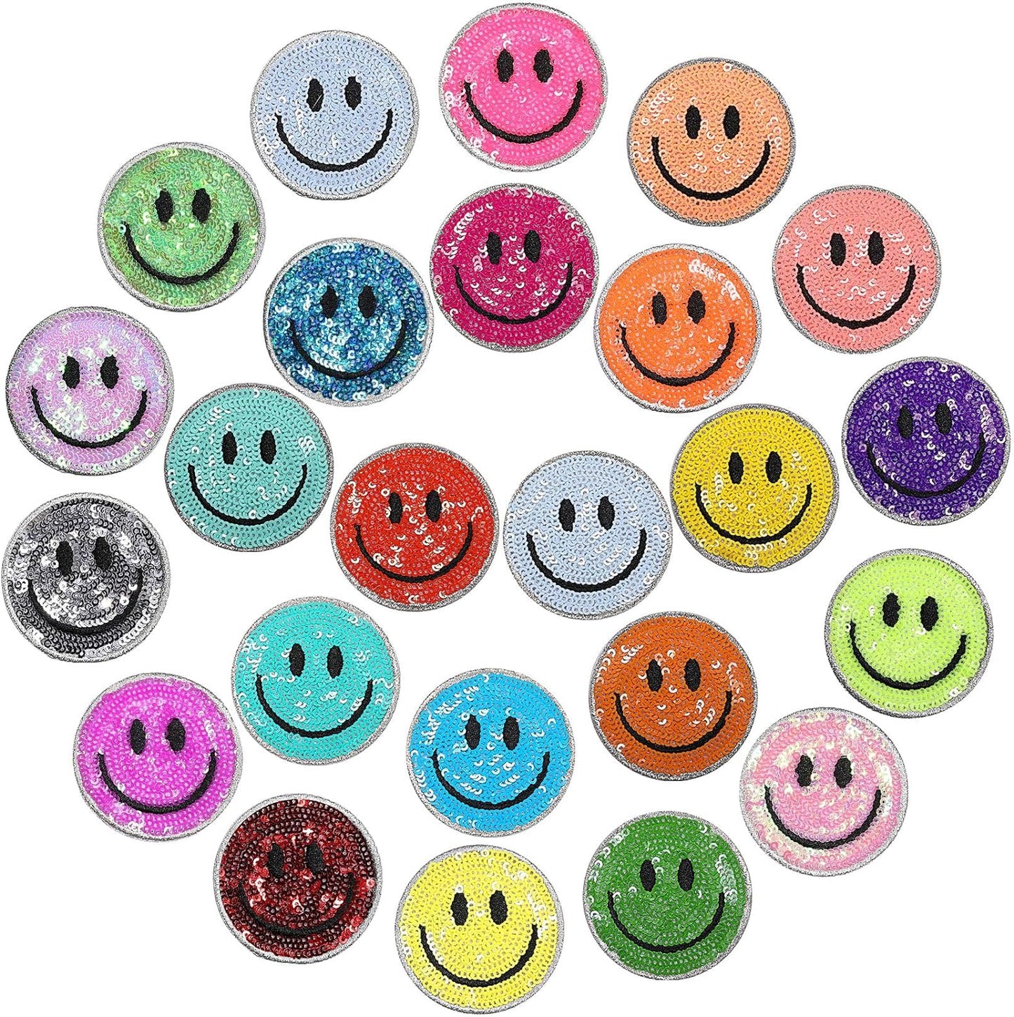 Smiley Patch Glitter
