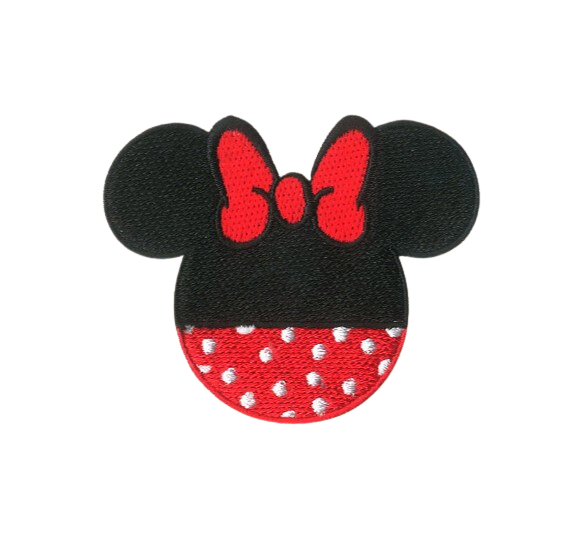 Traditional Red Ms. Mouse Custom Embroidered Patch
