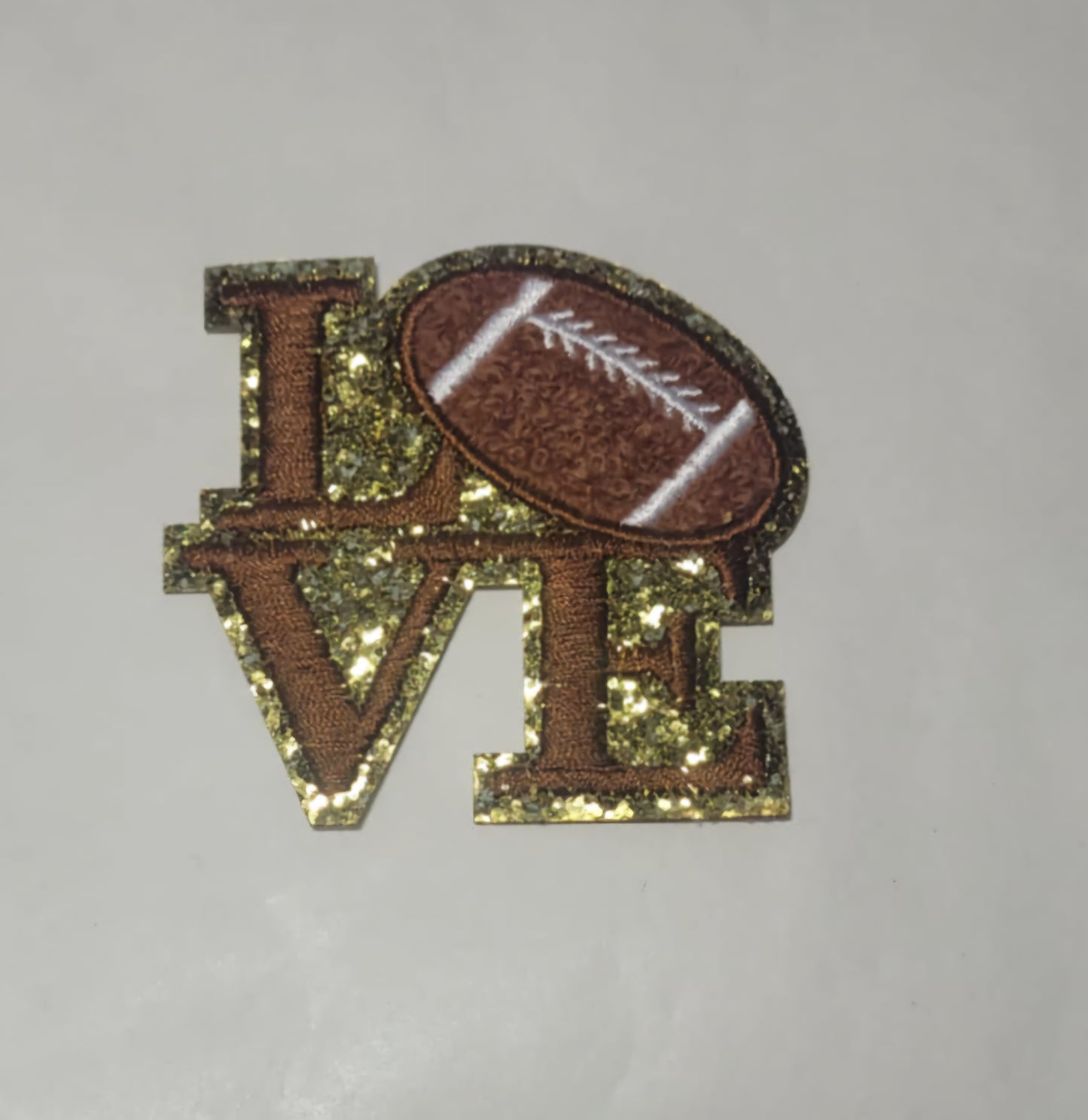 I Love Football Chenille