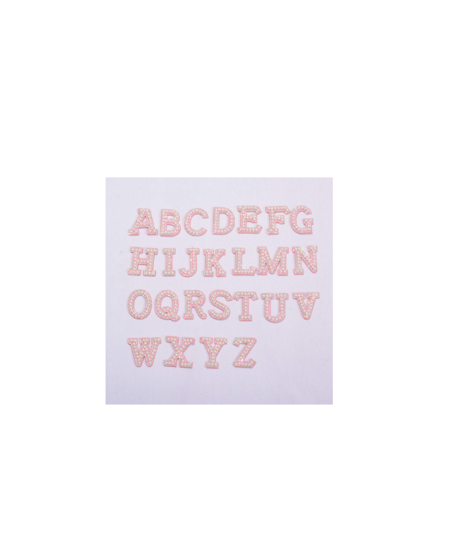 Pink Pearl Alphabet Patches