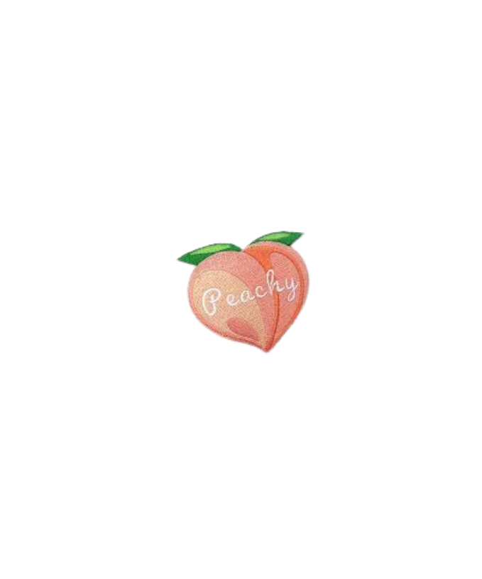 Peachy Peach Embroidered Patch