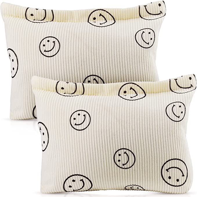 Print Corduroy Cosmetic Zip Bag