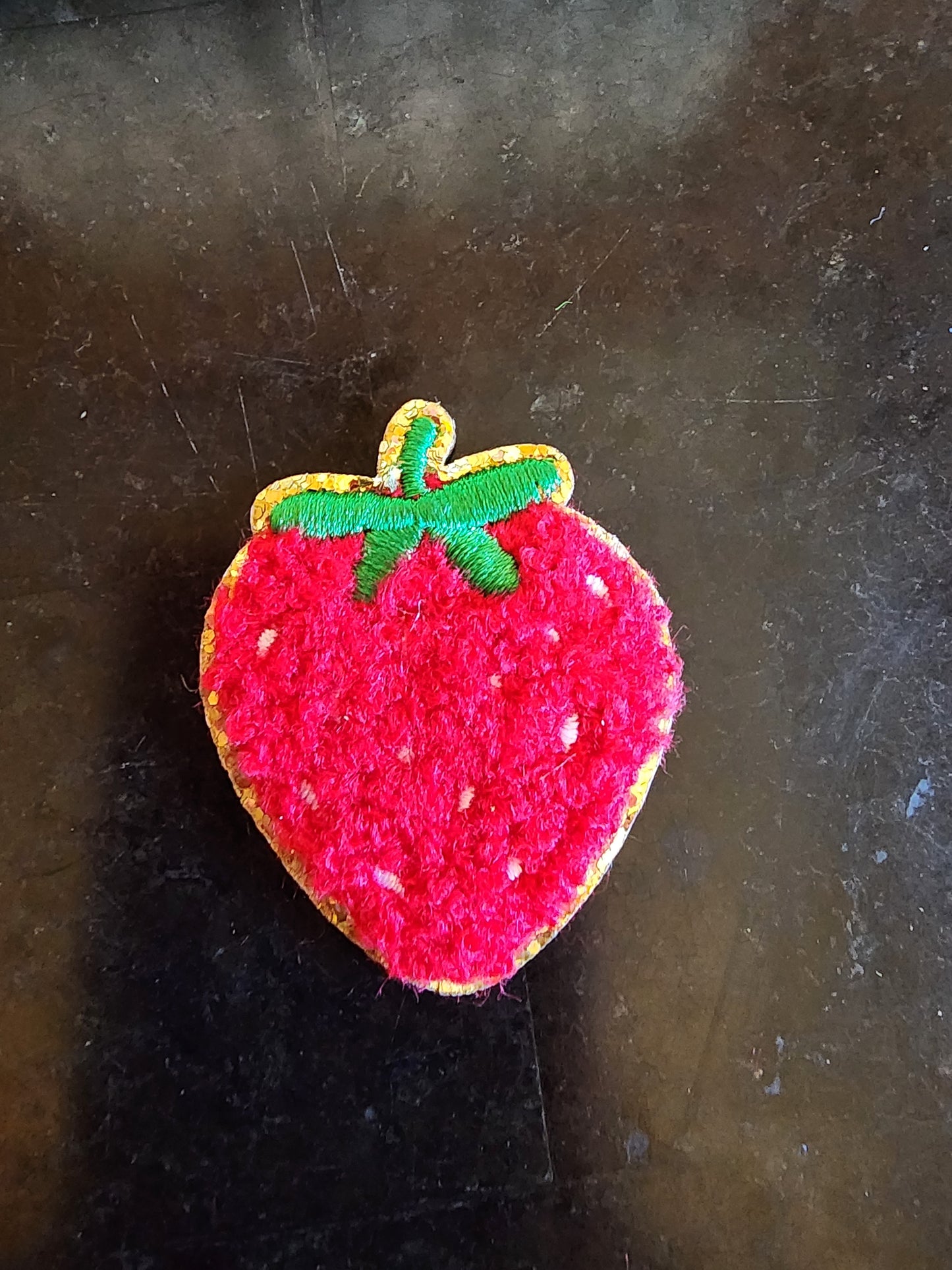 Strawberry Chenille Patch Medium