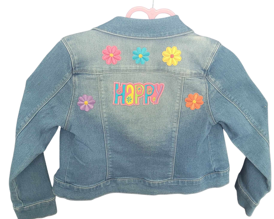 "HAPPY" Denim Jacket