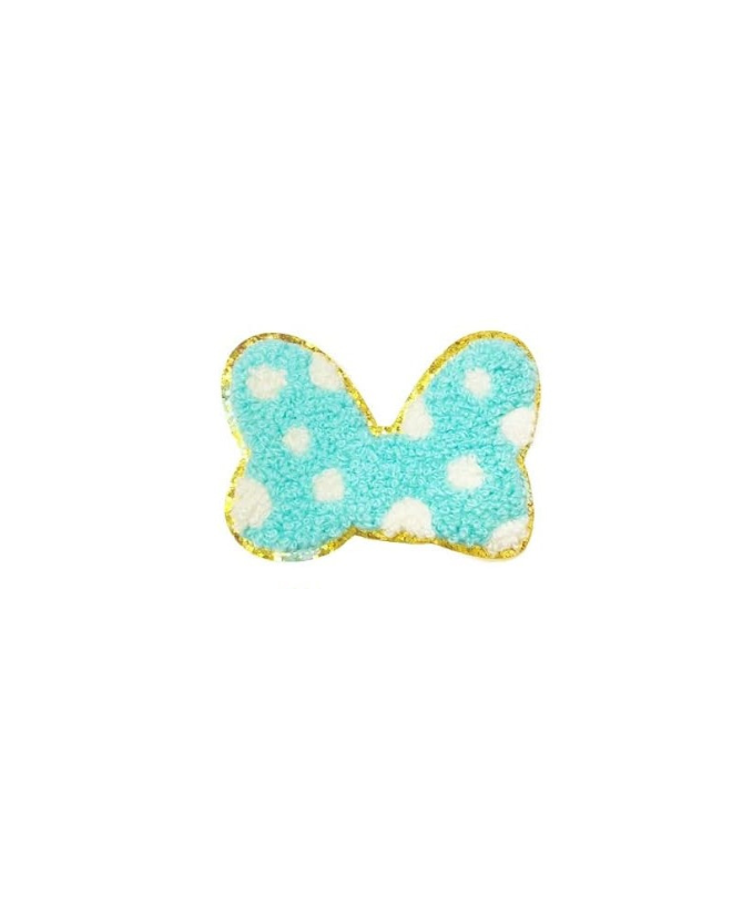 Polka Dot Chenille Bow Small