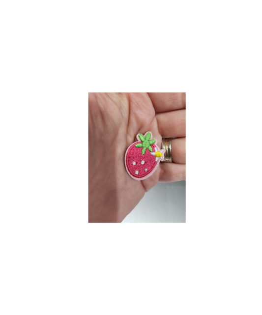 Strawberry Embroidered Patch Mini