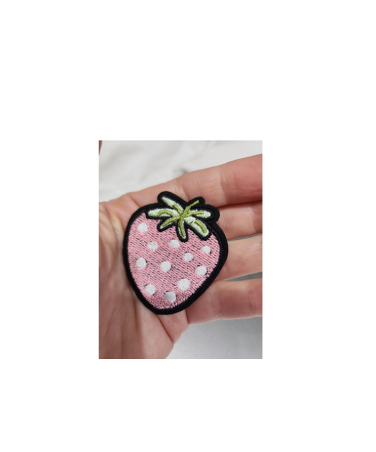 Strawberry Embroidered Patch Medium