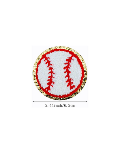 Baseball Glitter Border Chenille