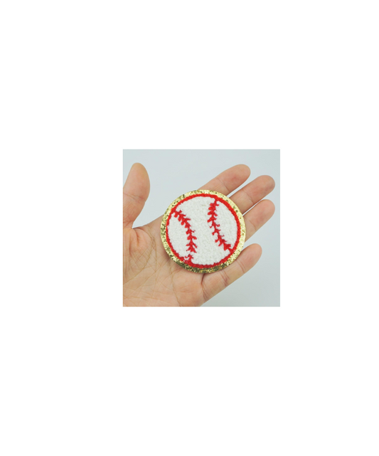 Baseball Glitter Border Chenille