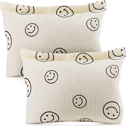 Print Corduroy Cosmetic Zip Bag
